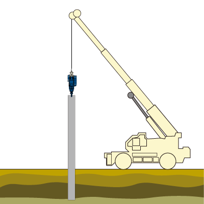 YONGAN electric vibro hammer for crane terrain