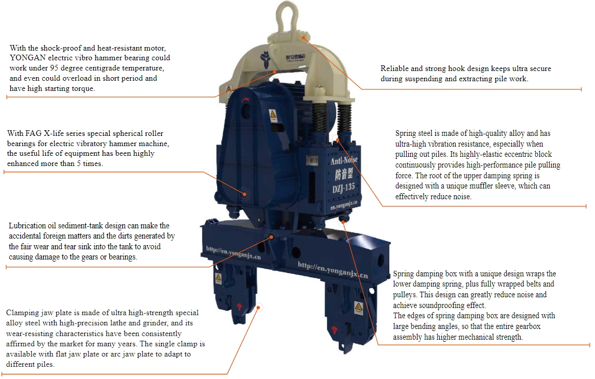 DZJ-135 Electric Vibro Pile Driving Hammer