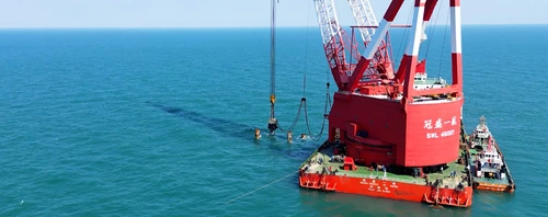 YZ-600 Dual-Linkage Vibratory Hammer at the Hainan Danzhou Offshore Wind Power Project